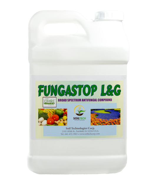 Fungastop broad spectrum antifungal compound. Developed and manufactured by Soil Technologies Corp. Made from natural ingredients.
