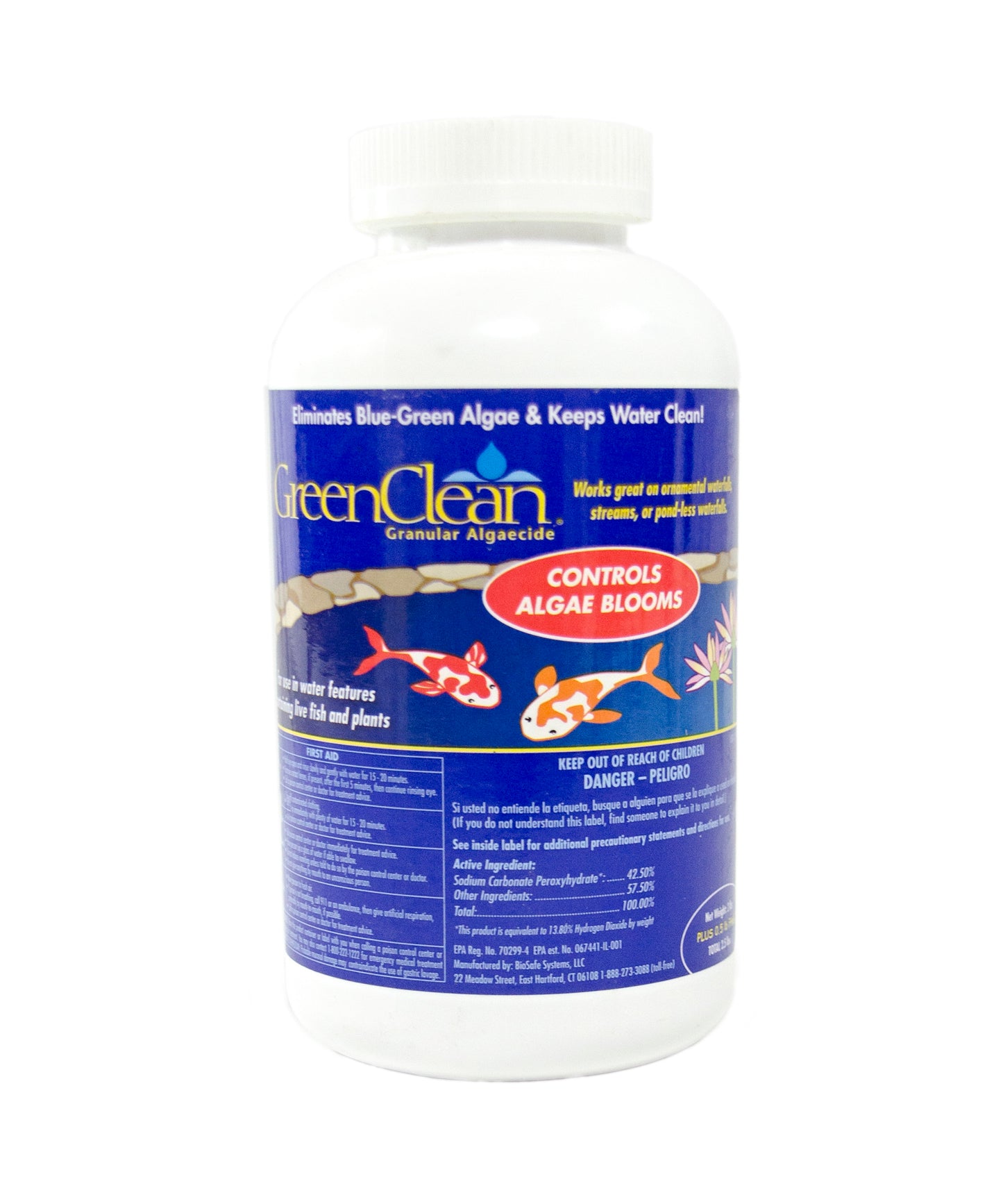 Green Clean granular organic algaecide to control algae blooms.