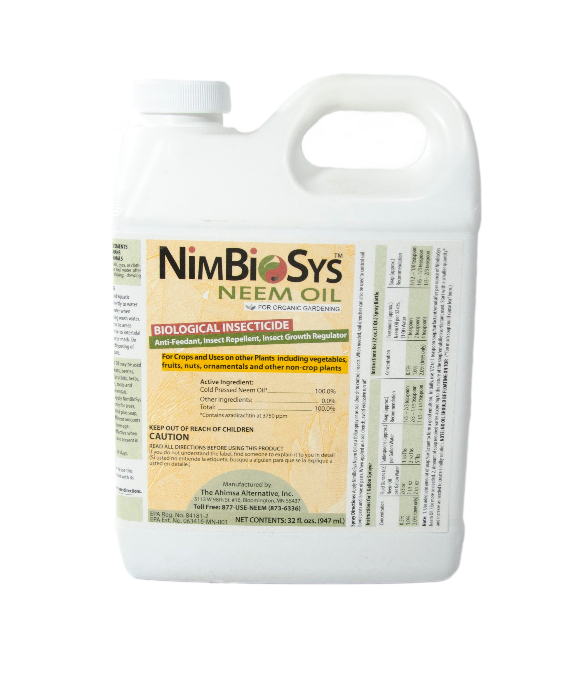 NimBioSyS Neem oil: Biological insecticide