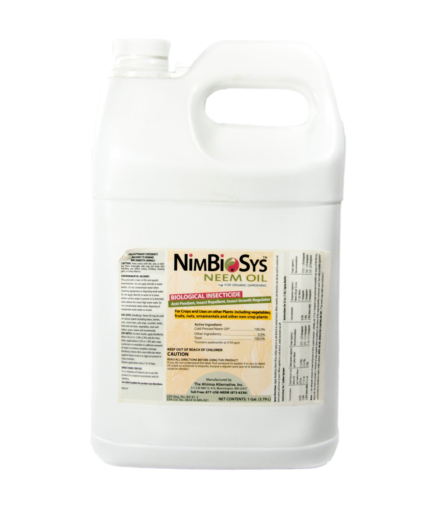 NimBioSys 100% Cold-Pressed Neem Oil Insecticide